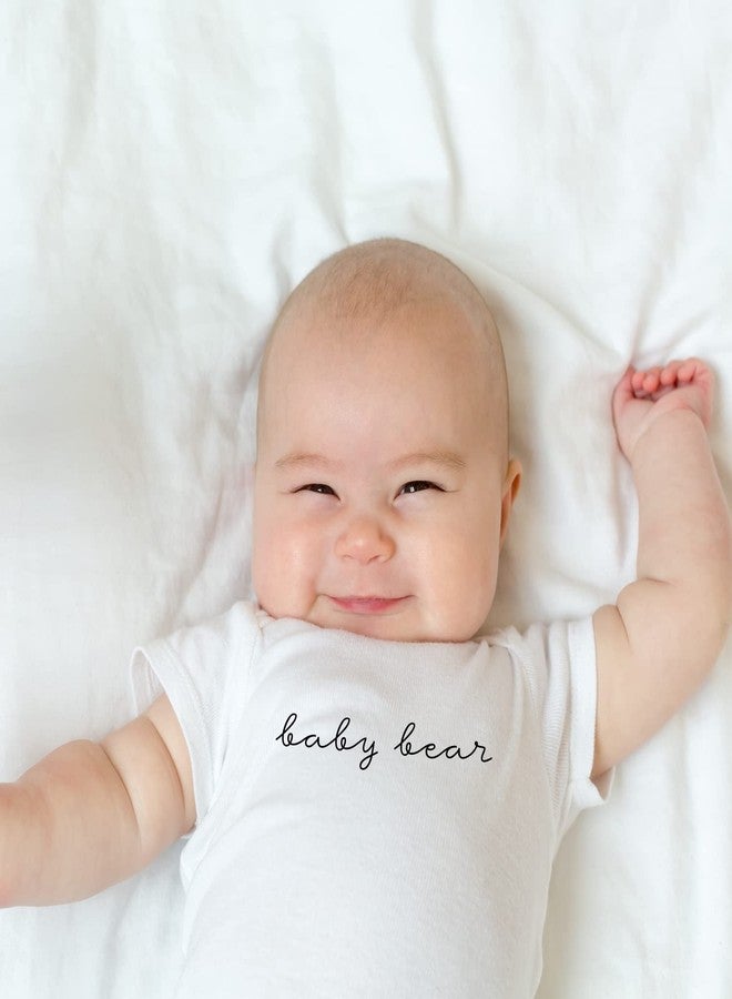 Printique Organic GOTS Certified Baby Onesie Unisex Bodysuit 0-18 months - Baby Bear | Funny Cute Animal Hand-Made Gift (Baby Bear, 3-6 Months) - Image 4
