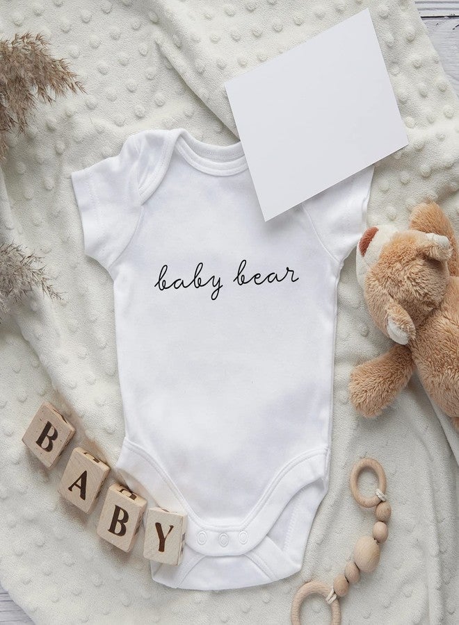 Printique Organic GOTS Certified Baby Onesie Unisex Bodysuit 0-18 months - Baby Bear | Funny Cute Animal Hand-Made Gift (Baby Bear, 3-6 Months) - Image 2