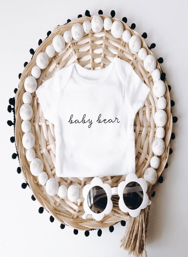 Printique Organic GOTS Certified Baby Onesie Unisex Bodysuit 0-18 months - Baby Bear | Funny Cute Animal Hand-Made Gift (Baby Bear, 3-6 Months) - Image 3