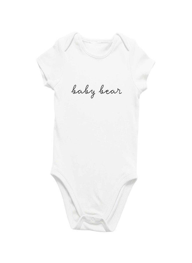 Printique Organic GOTS Certified Baby Onesie Unisex Bodysuit 0-18 months - Baby Bear | Funny Cute Animal Hand-Made Gift (Baby Bear, 3-6 Months) - Image 1