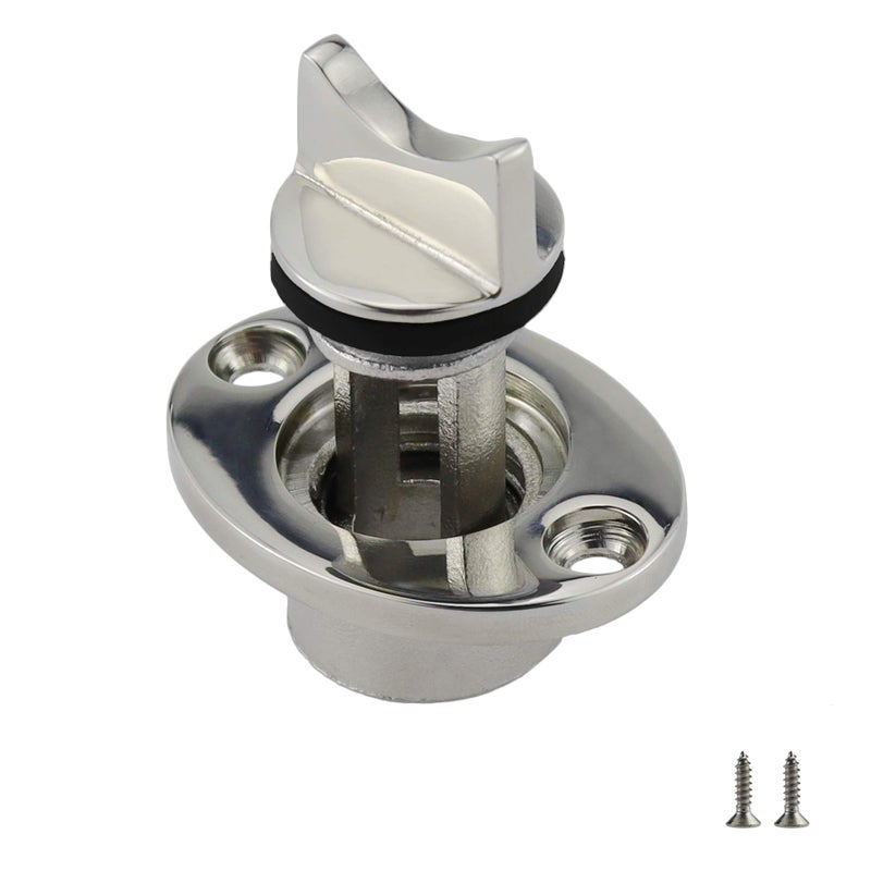 1PC Stainless Steel 316 Marine Grade Boat FIT 1in 254mm Hole Garboard Drain Plug 34IN188MM ODThread WScrewsO Ring