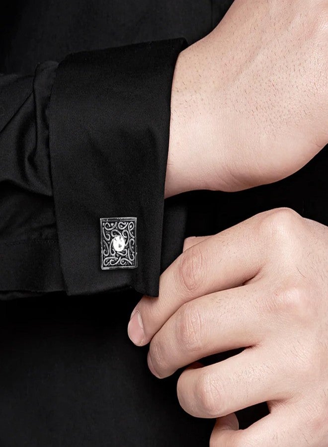 VOYLLA Dark Elegance Mens Cufflinks|Cufflinks For Men|Gift For Men|Formal|Chic|For Brother|For Lover - Image 3