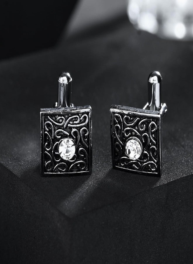 VOYLLA Dark Elegance Mens Cufflinks|Cufflinks For Men|Gift For Men|Formal|Chic|For Brother|For Lover - Image 2