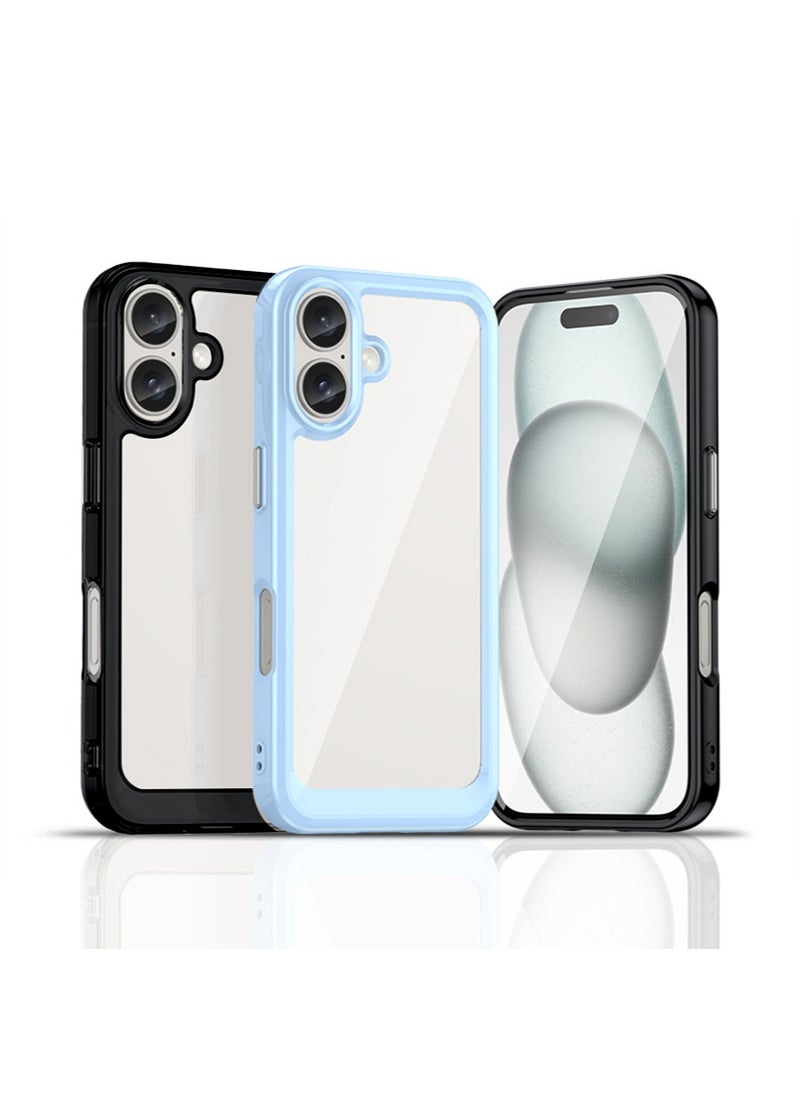 X-level iPhone 16 Shockproof Case Cover, [Military-Grade Drop Protection] Translucent Slim Protective Anti-Fingerprint Anti-Scratch, Black  - Image 5