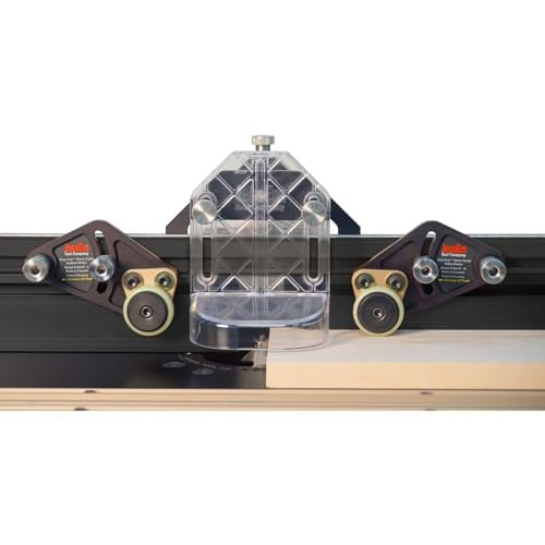 JessEm 04215 Clear-Cut Precision Stock Guides with Dual Roller Hold-Down System for Router Table Fences - Image 2