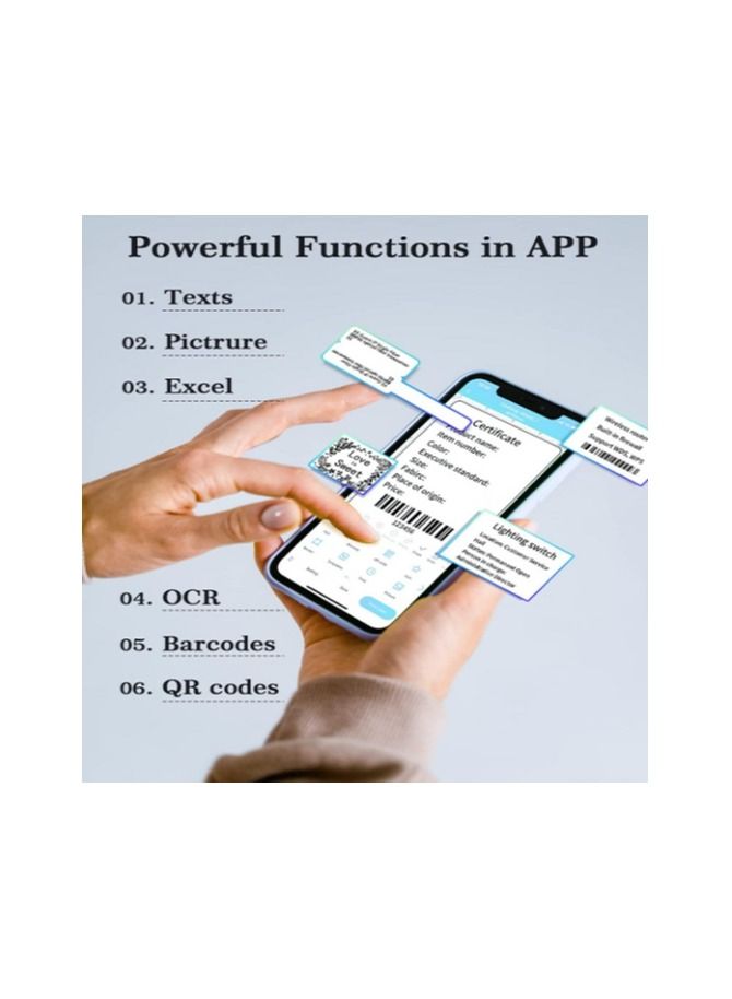 phomemo Fomemo M110 Thermal Label Printer Portable Design Built-in Bluetooth Compatible with Android and iOS - Image 5