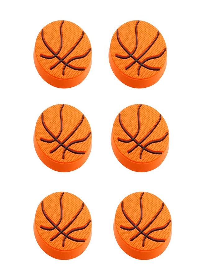 Skyscraper Soft Rubber Cartoon Shape Knobs for Kids Girls Boys Cabinet Handle pulls Drawer Knobs for Kids Room Cabinets Closets Toy Organizer Box Bookcase 6pcs/Set (Basketball) - Image 1
