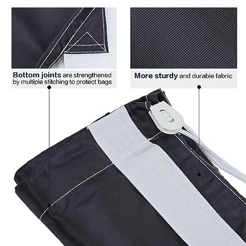 HOMEST 2 Pack XL Nylon Laundry Bag with Strap, Large Dirty Clothes Organizer, Easy Fit a Laundry Hamper or Basket, Can Carry Up to 4 Loads of Laundry, Black and Sky Blue - Image 4