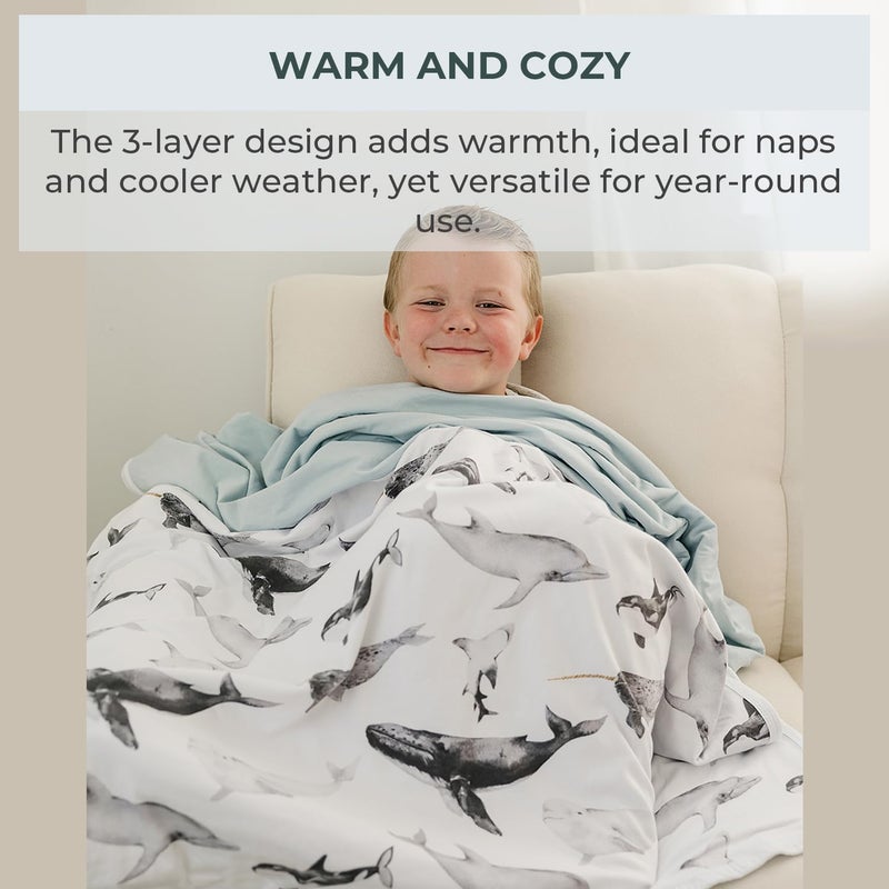 Pobibaby Pobi Baby Soft Neutral Blanket  Premium Cotton Toddler Quilt Ideal for Boys  Girls  Warm Soft Blankets Seaside - Image 4