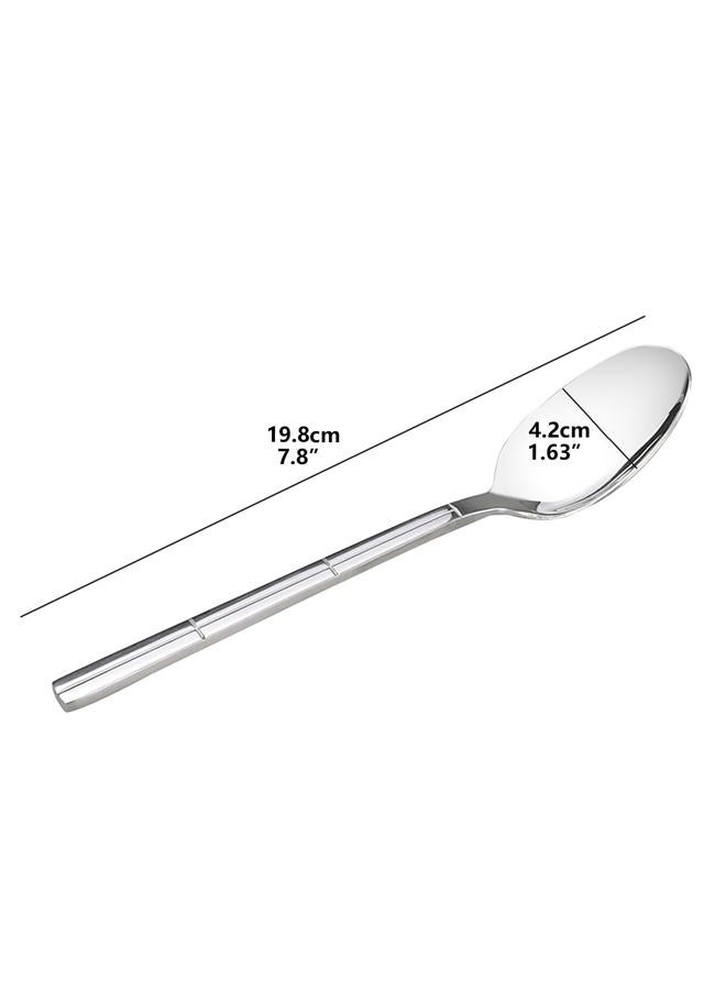 Lesbin 12-Piece Stainless Steel Dinner Spoons Table Spoons, 7.83-Inch - Image 2
