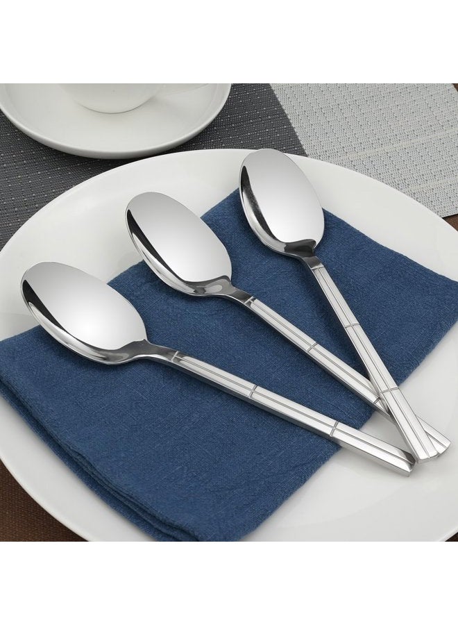 Lesbin 12-Piece Stainless Steel Dinner Spoons Table Spoons, 7.83-Inch - Image 3