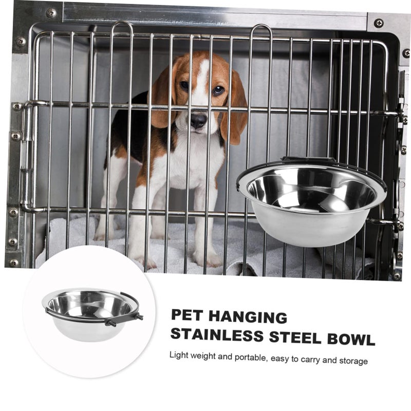 Hanging Stainless Steel Dog Water Bowl Spill Proof Easy Cleaning For Small Medium Dogs - Image 4