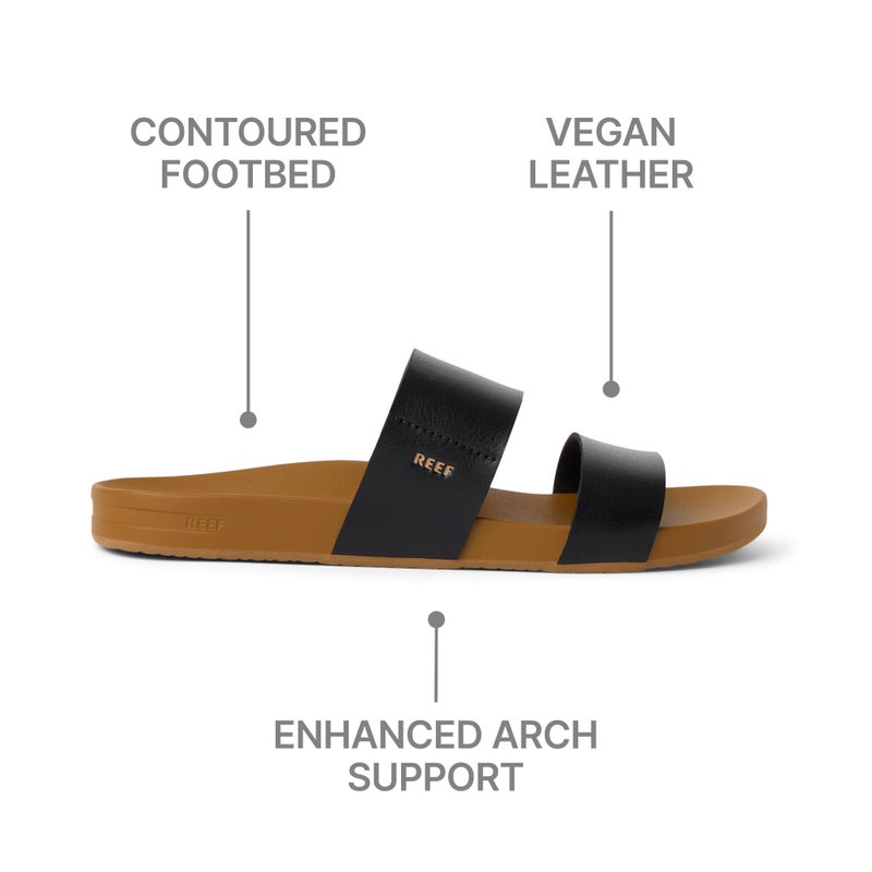 REEF Womens Sandals, Cushion Vista, Black/Natural, 7.5 - Image 5