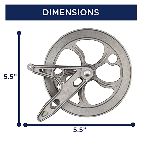 Strata Ball Bearing Style Clothesline Pulley - 5.5'' Heavy Duty Metal, Rustproof Silver for Outdoor Laundry Drying, Clothes Line Pulley for Clothes, Coats, Blankets, and More (1 Unit) - Image 5