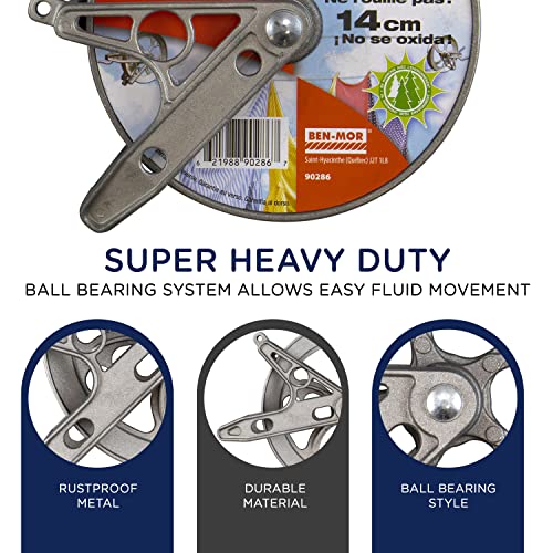 Strata Ball Bearing Style Clothesline Pulley - 5.5'' Heavy Duty Metal, Rustproof Silver for Outdoor Laundry Drying, Clothes Line Pulley for Clothes, Coats, Blankets, and More (1 Unit) - Image 3