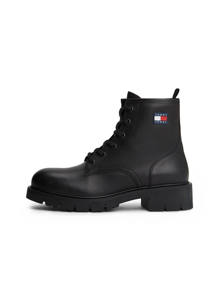 TOMMY JEANS Lace Up Leather Boot - Image 2