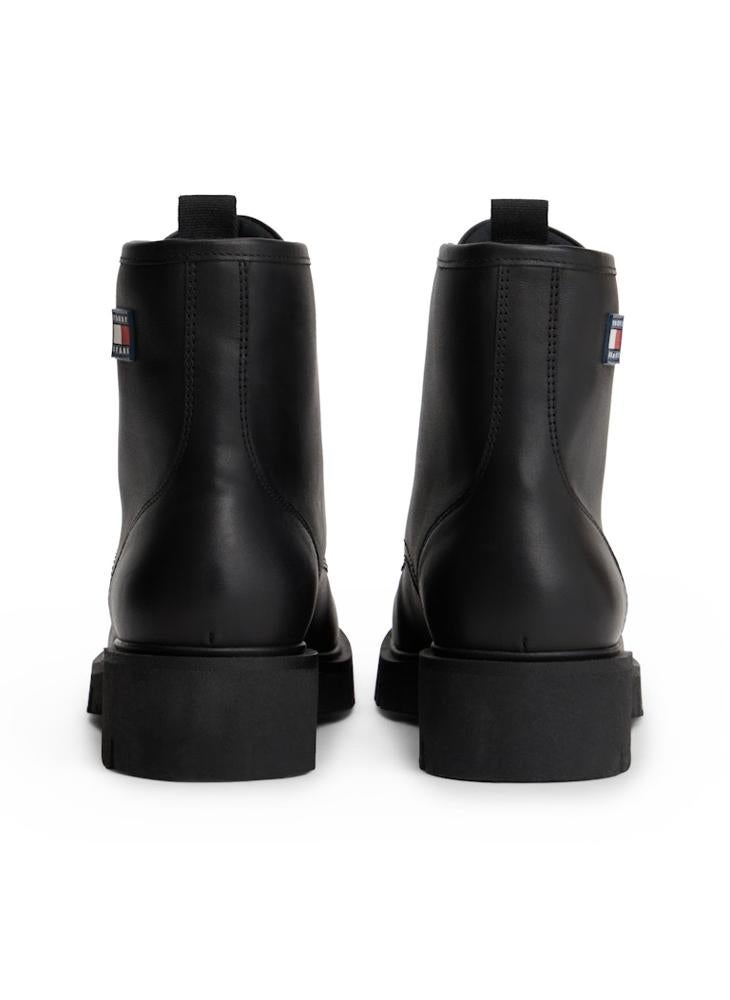 TOMMY JEANS Lace Up Leather Boot - Image 3