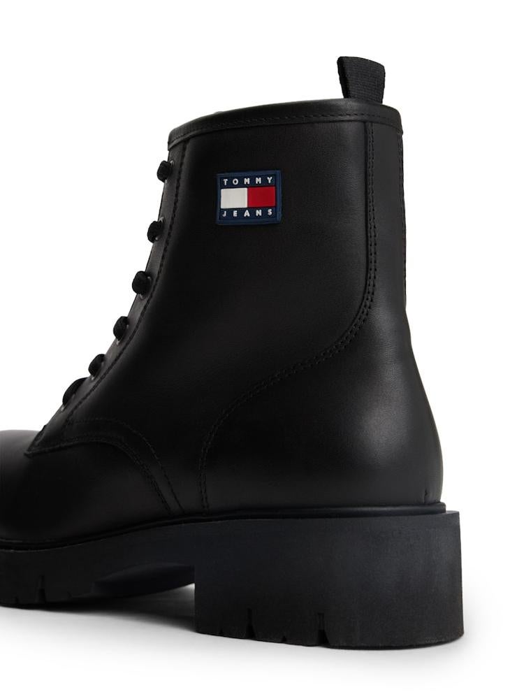 TOMMY JEANS Lace Up Leather Boot - Image 5