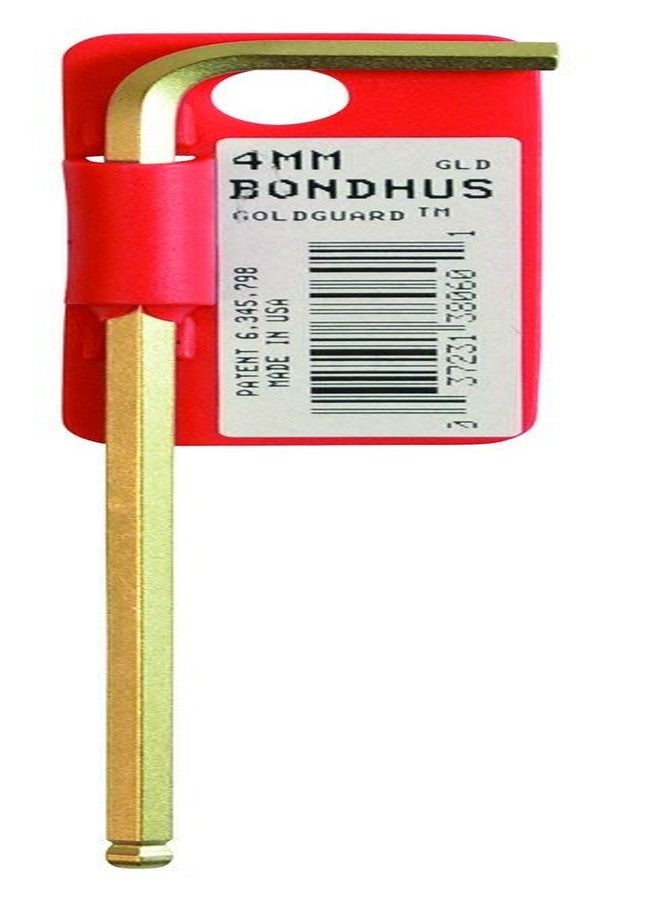 Bondhus 4.0mm GoldGuard Plated Ball End L-Wrench Tagged/Barcoded - Image 1