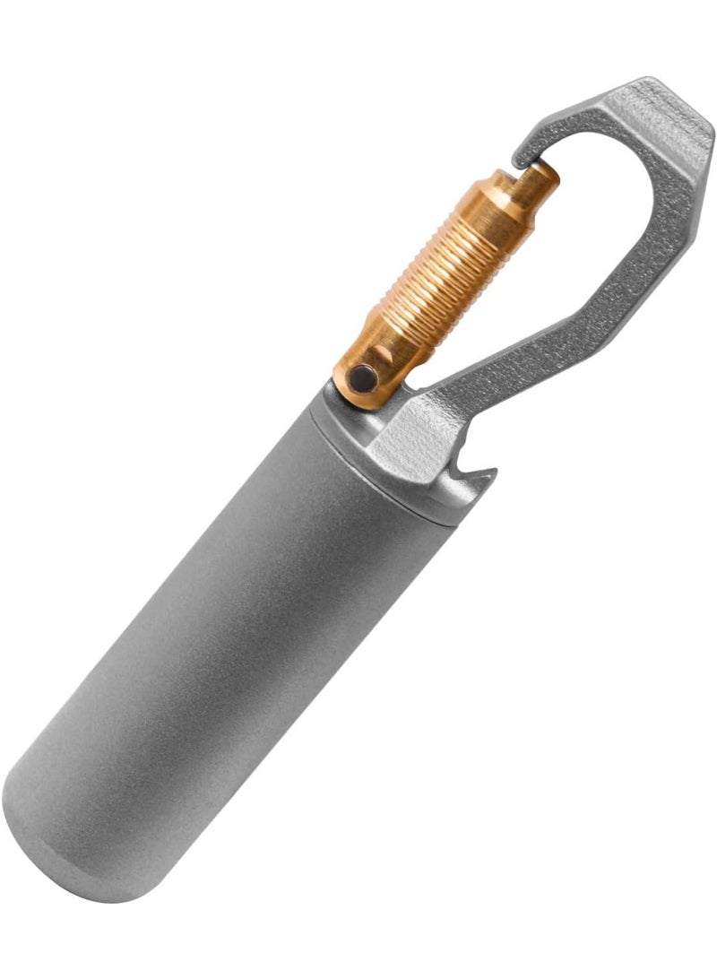 Titanium Small Pill Case, Mini Keychain Pill Holder, EDC Pill Container Portable Pocket Pill Box Organizer for Travel Purse - Image 1