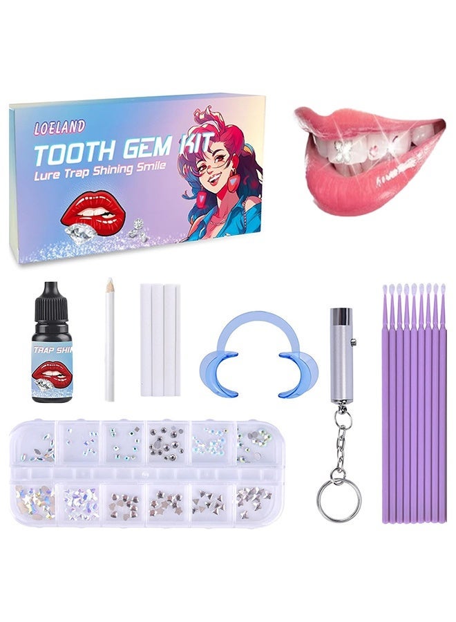 Loeland Tooth Gem Kit, Professional DIY Tooth Gem Kit with Curing Light and Glue, Removable DIY Teeth Jewelry Gems Kit for Women Girls - Image 1