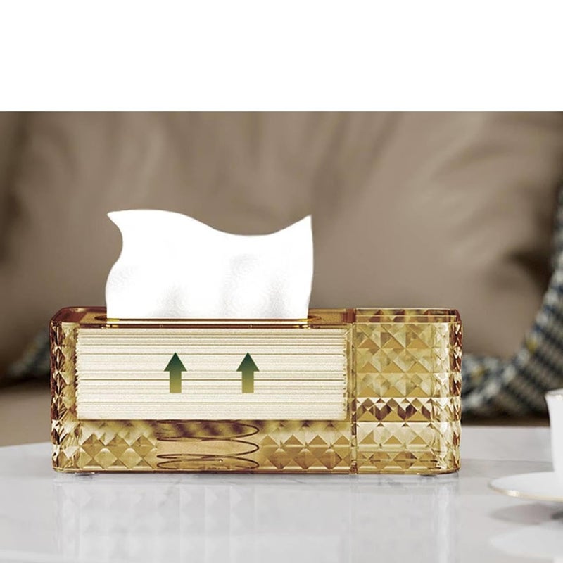 TERXA Luxury Tissue Box Holder | Diamond Tissue Box | Multi Functional Paper Box Cover | Napkin Holder | Decorative Tissue/Pen/Remote Organizer for Home/Office (Pack of 1,Multicolor) - Image 2