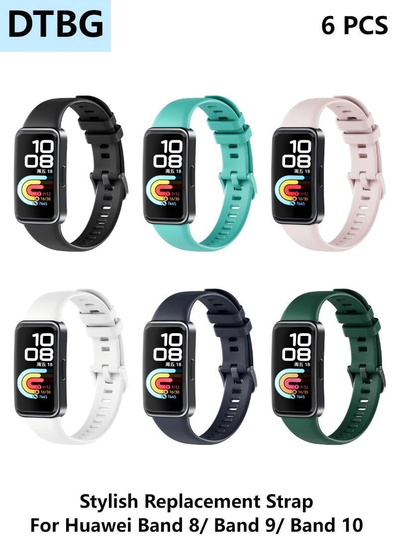 DTBG Soft Silicone Watch Straps, Suitable for Huawei Band 8, Band 9, Band 10 , Waterproof, Breathable and Adjustable Sports Watch Straps  - Image 1