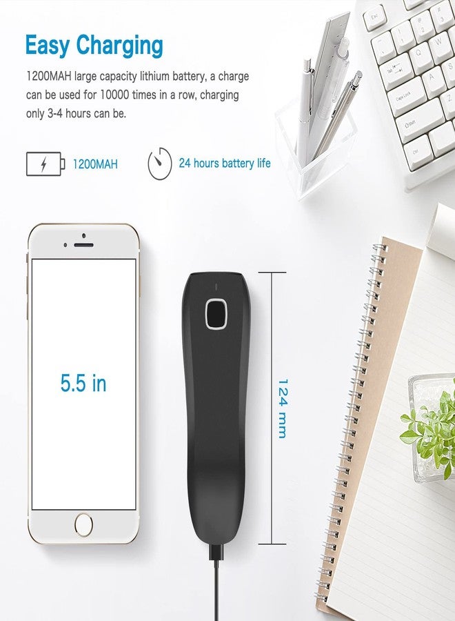 NETUM C740 Mini Portable Bluetooth & 2.4G Wireless Barcode Scanner, 1D Barcode Reader 1D Barcode Scanner Wireless & Bluetooth & USB Wired Connection, Connect Smart Phone, Tablet, PC - Image 5