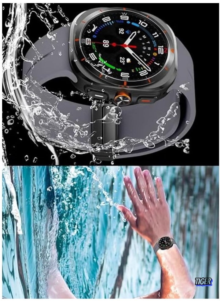 TIGER Magnetic Band Compatible with Samsung Galaxy Watch 7 Ultra 2024 – Silicone Sports Strap, D-Buckle Replacement, No Gap Design, Magnetic Closure, Stylish and Comfortable Band for Men & Women - Image 2