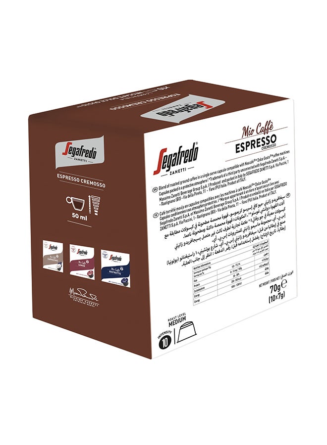 Segafredo Mio Caffe Espresso Dolce Gusto Compatible 10 Capsules 70gm - Image 3