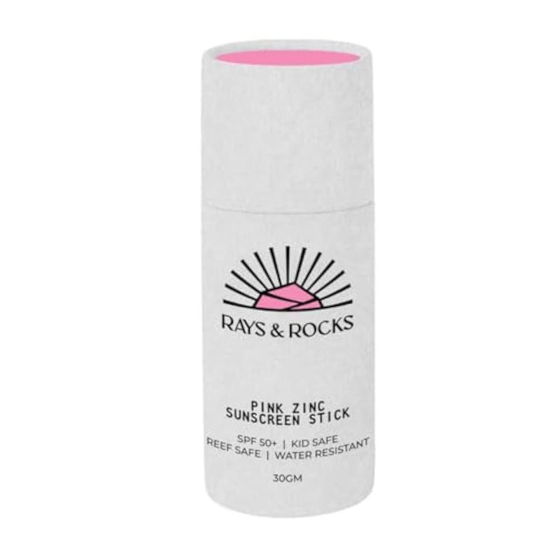 Rays & Rocks Zinc Sunscreen Stick, SPF 50+, Water Resistant, Pink, 30g - Image 1