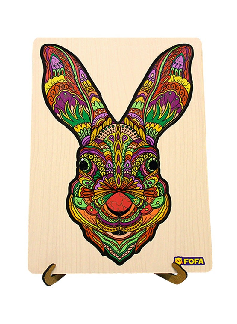 FOFA FOFA Wooden Puzzle Colourful - in a Frame Rabbit  - Image 3