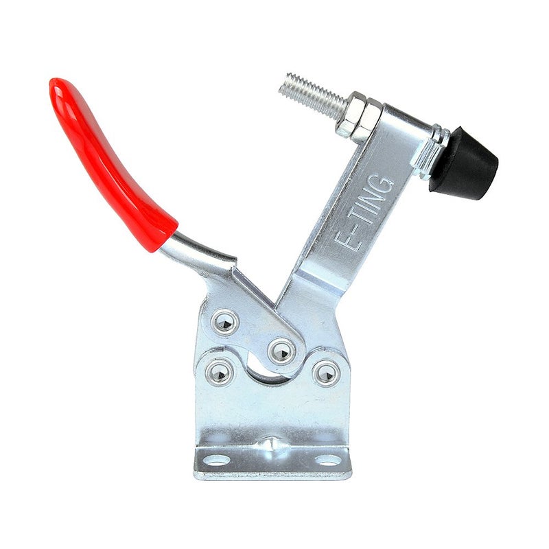 E-TING 4pcs Hand Tool 201B Toggle Clamp 198Lbs Antislip Red Horizontal Clamp 201-B Quick Release Tool - Image 4