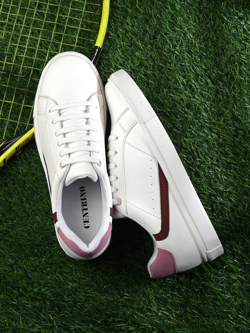 Centrino Womens Casual Shoes 7609-20_White-Pink_7 - Image 2
