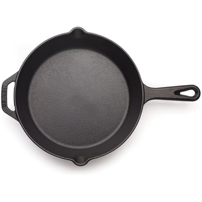 HOUSLET Kitchen 12 Inch Saute Fry Pan PreSeasoned Cast Iron Skillet Frying Pan Cast Iron Pan Safe Grill Cookware For Indoor  Outdoor Use - Image 3