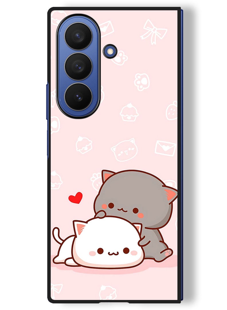 Theodor Case Compatible with Samsung Galaxy Z Fold 7 - 8 Inch Protection Shockproof Bumper Cover Cat Lovers - Image 1