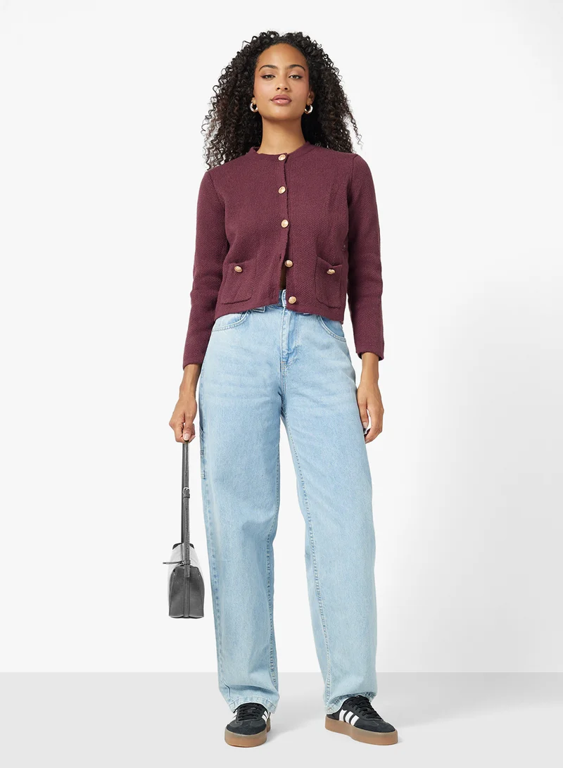 جينجر Classic Fine Knit Cardigan