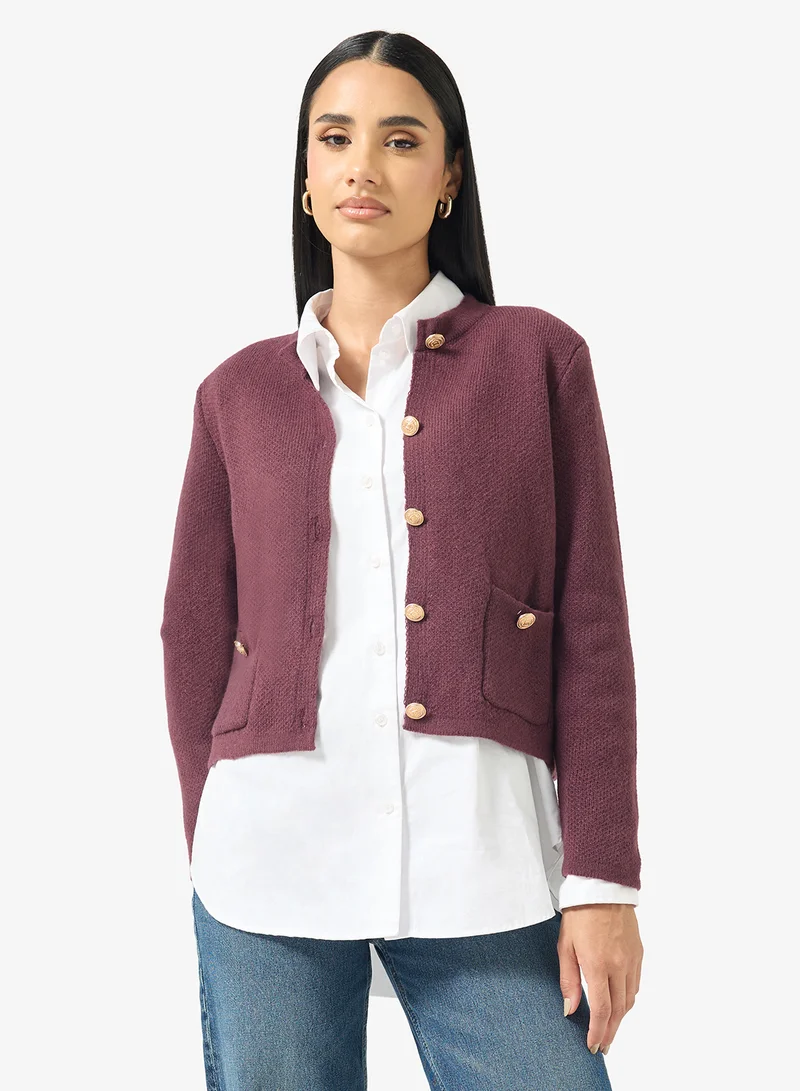 Ginger Classic Fine Knit Cardigan