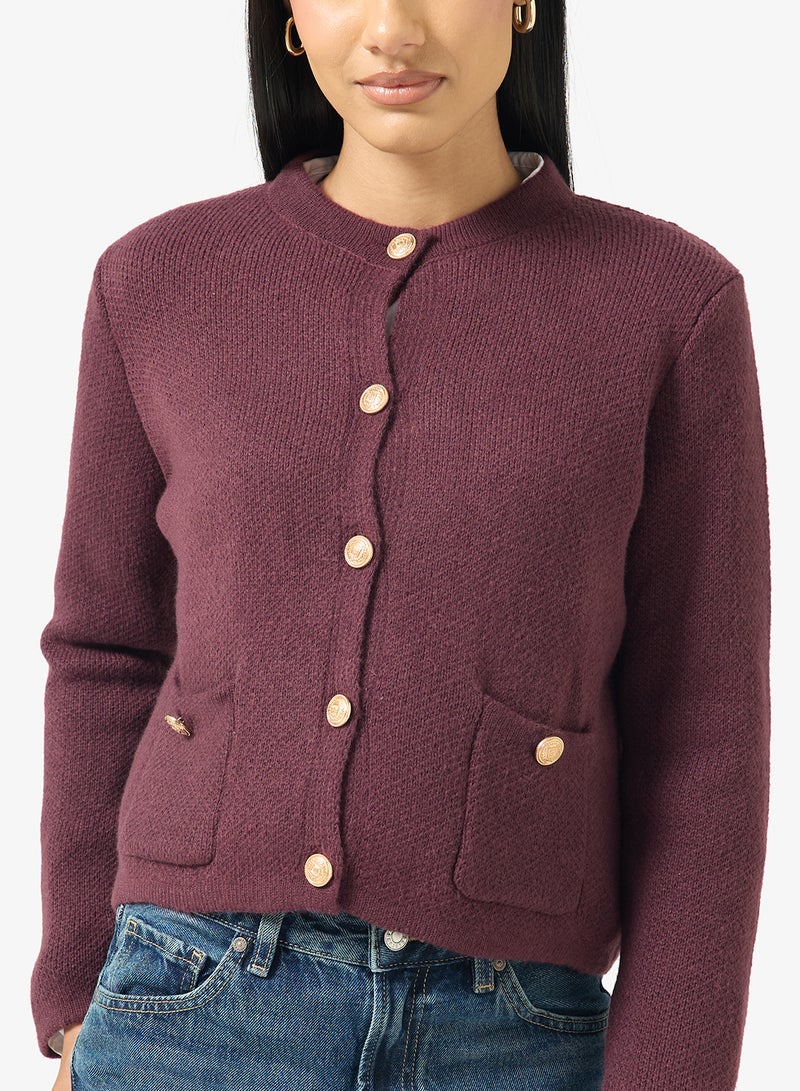 جينجر كارديجان كلاسيكي محبوك بدقة - Image 3