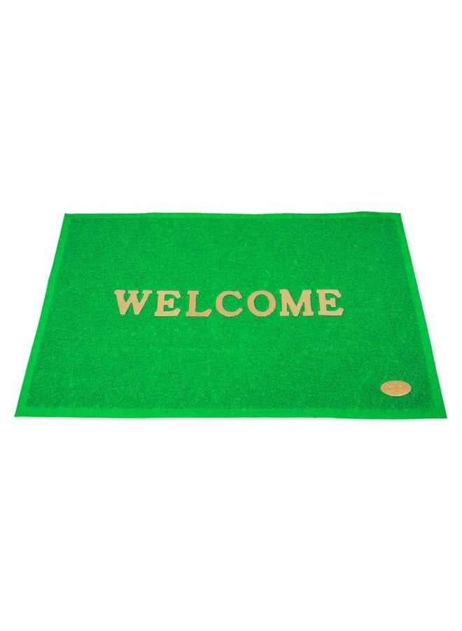 Kuber Industries Heart Home Indoor Outdoor Anti-Slip Welcome Rubber Door Mat, Welcome Mat, 23"x15" (Green)-50HH01093 - Image 2