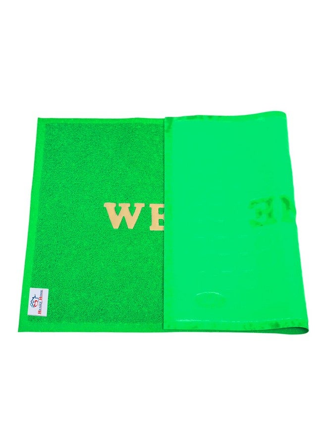 Kuber Industries Heart Home Indoor Outdoor Anti-Slip Welcome Rubber Door Mat, Welcome Mat, 23"x15" (Green)-50HH01093 - Image 5