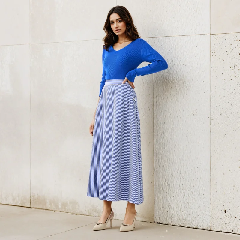 2Xtremz 2Xtremz Regular Fit Ribbed V-neck Tricot Sweater