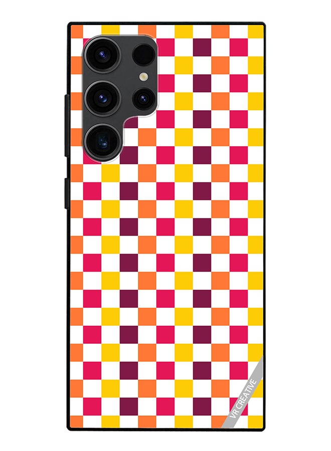 VR CREATIVE Protective Case Cover For Samsung Galaxy S24 Ultra Seamless With Colorful Checkerboard1 Design Multicolour - Image 1