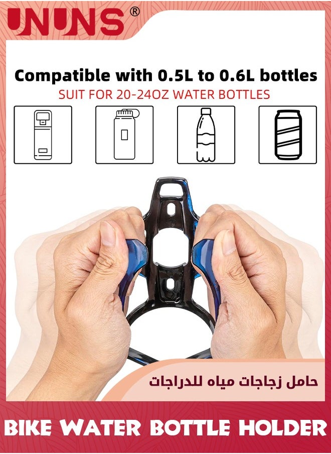 UNUNS - Bike Water Bottle Holder,2 Pack Ultra-Light Bicycle Bottle Cages With Screws Tool,Universal Motorcycle Cup Holder,Drink Holder Rack For Motorbike Road Bike Mountain Bikes Ebike,Cycling Accessories - Image 1