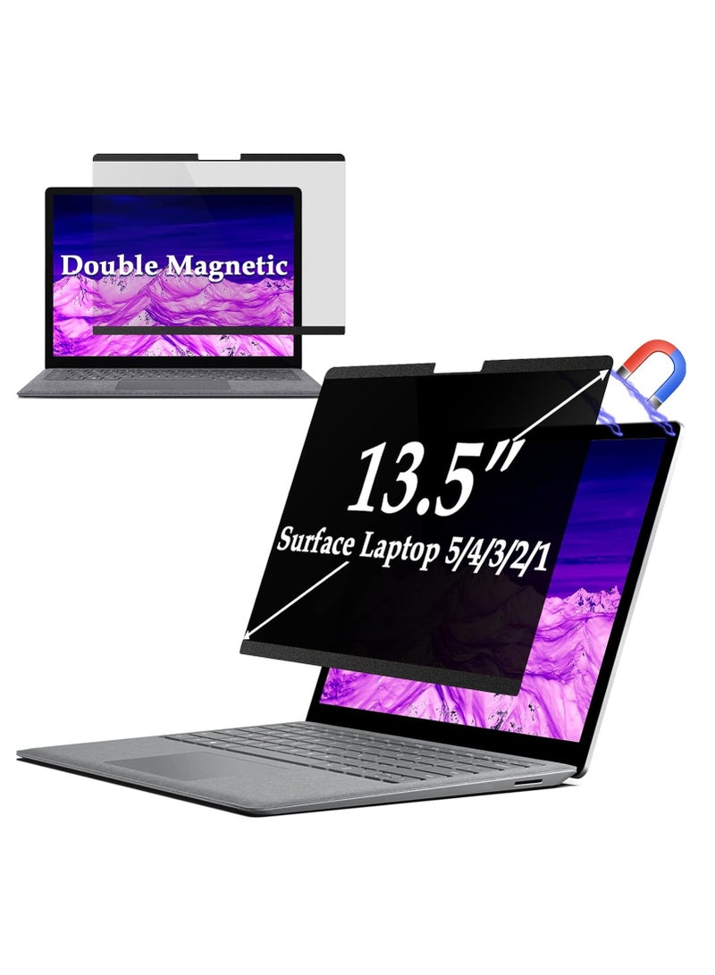 Magnetic Privacy Screen Protector for 13.5 Inch Surface Laptop 6/5/4/3/2/1, Removable Anti Blue Light Glare Privacy Filter Screen Protector for Surface Laptop 5/4/3/2/1  - Image 1