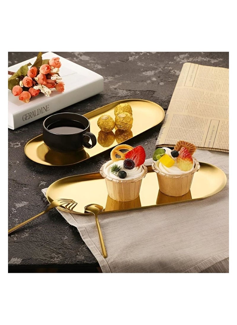 Generic - 4 Golden Rectangular Serving Tray Different Sizes - Image 1