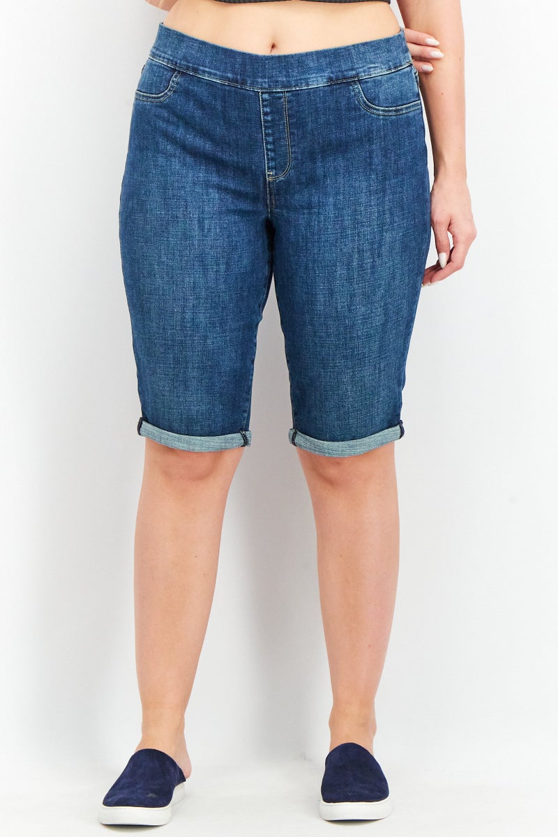 NYDJ Women Pull On Bermuda Shorts, Clean Marcel - Image 1