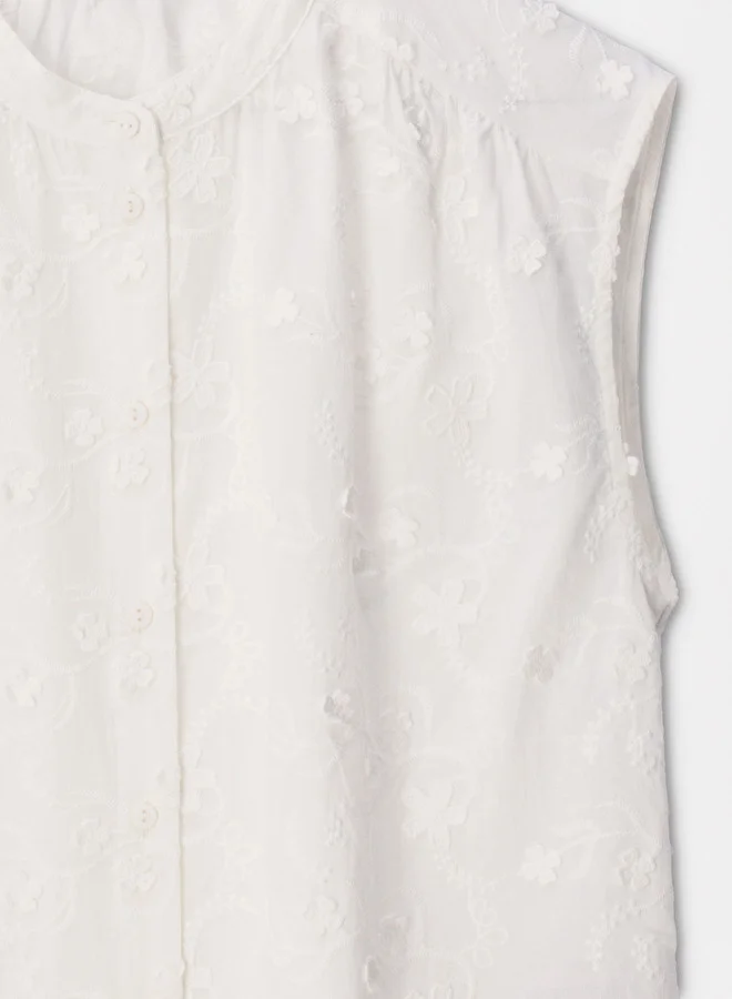 PARFOIS Embroidered Shirt