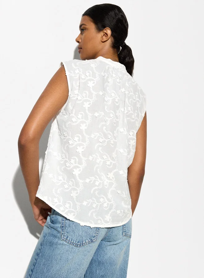 PARFOIS Embroidered Shirt