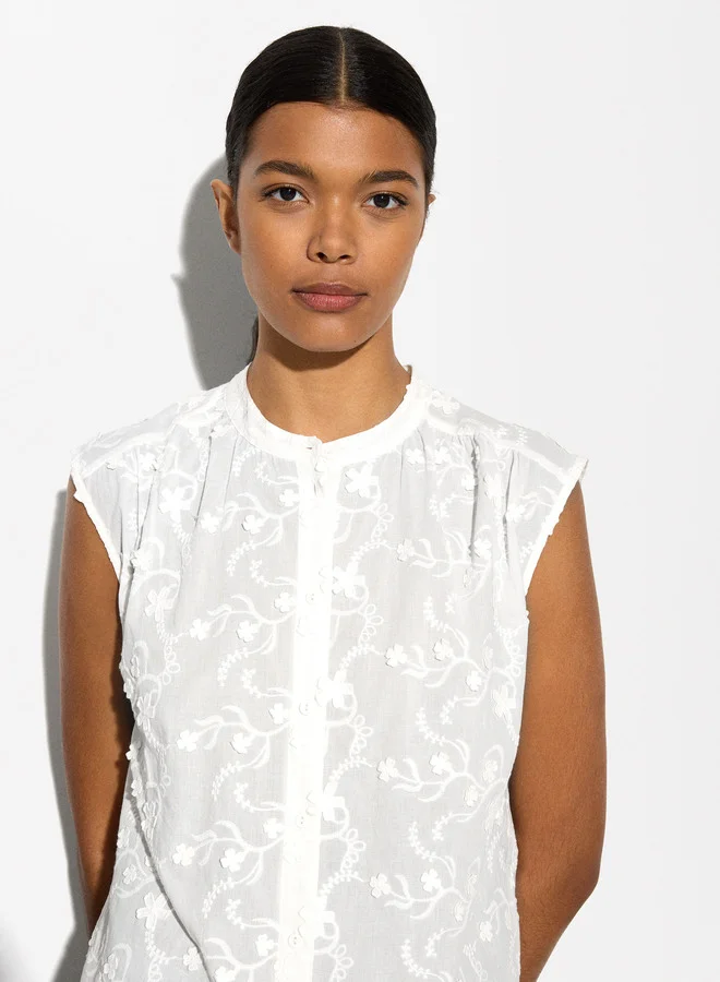 PARFOIS Embroidered Shirt